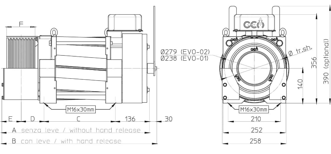 نقشه شماتیک موتور آسانسور گیرلس مدل GLS20 | توکاموتور